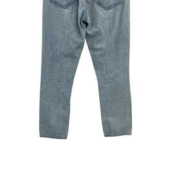 Agolde Riley High Rise Straight Crop Jeans Denim Shatter Wash‎ Blue Size 24 - Picture 9 of 12